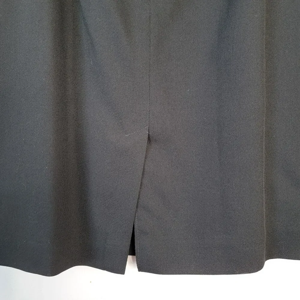 Pendleton VTG Black Wool Pencil Skirt 12 Made USA Timeless Professional Career